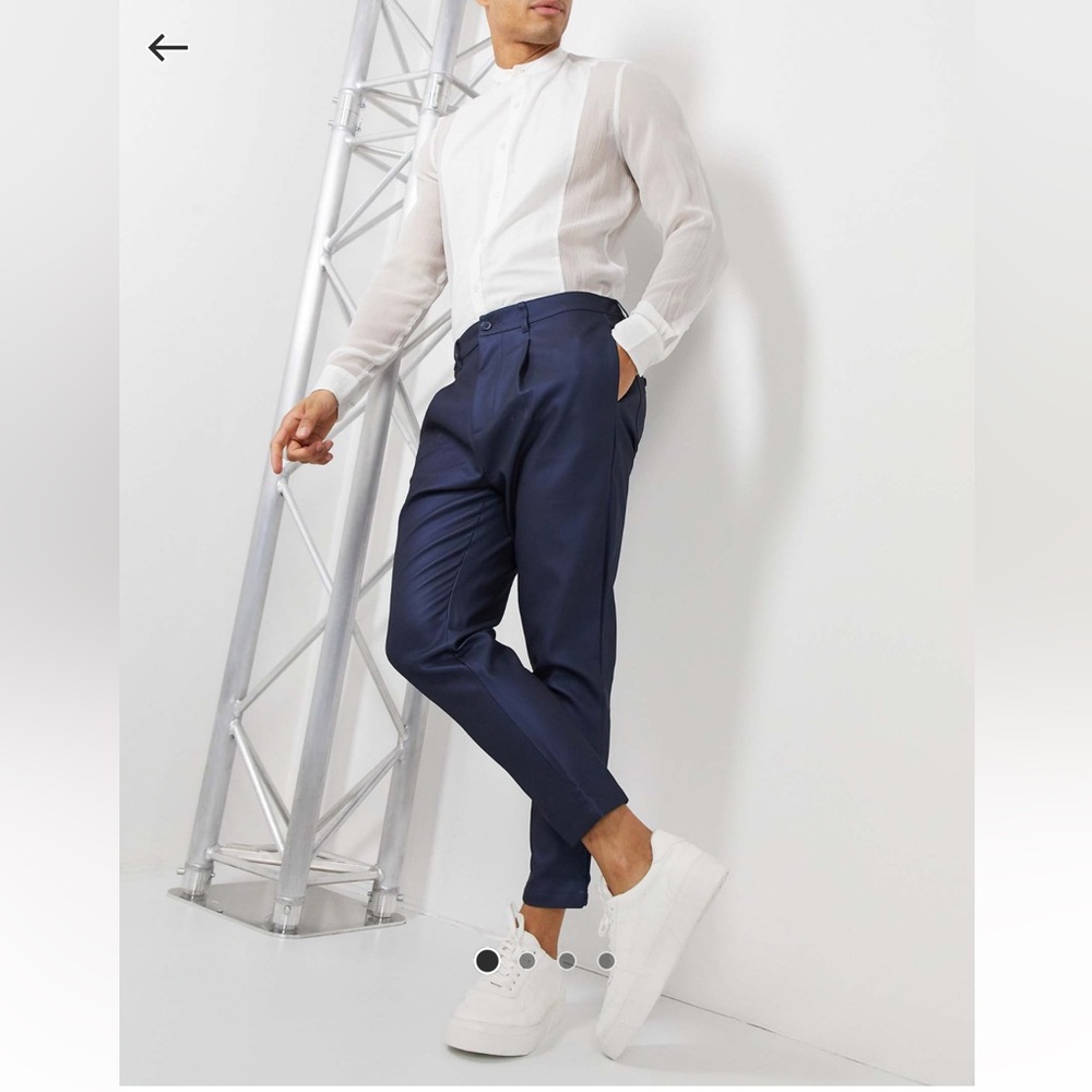 ASOS FAUX LEATHER SMART PANTS